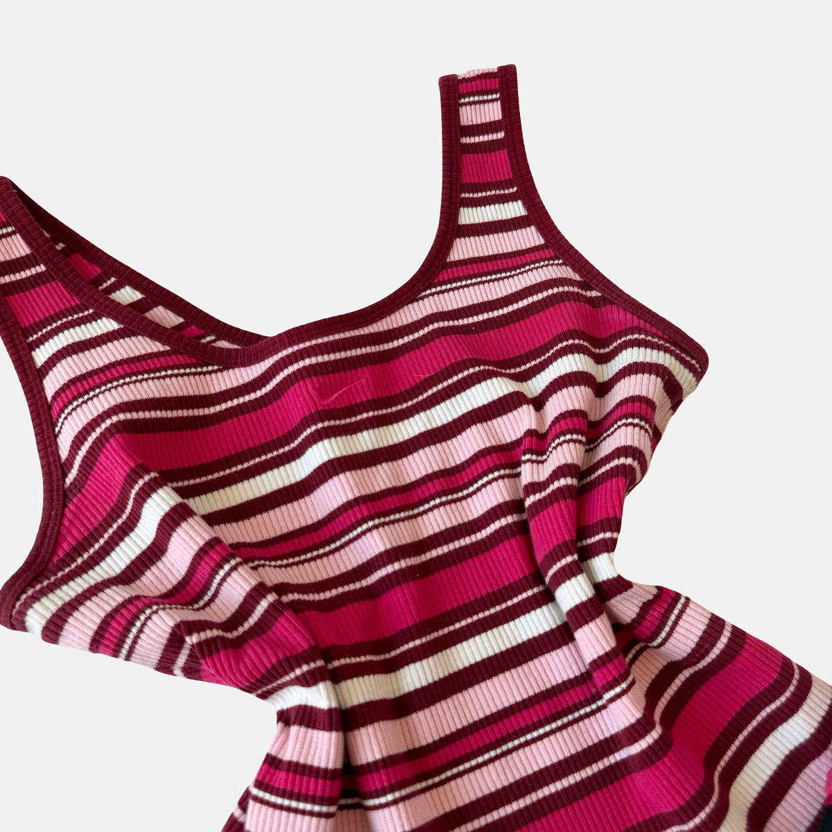 Nike Y2K Pink Stripe Tank Short Set