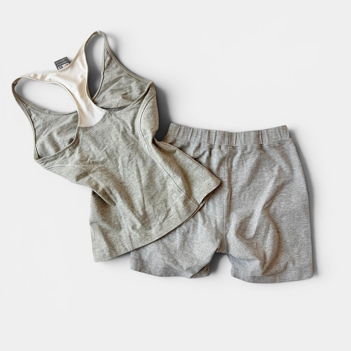 Nike Y2K Grey Active Short Set Minimal Athleisure