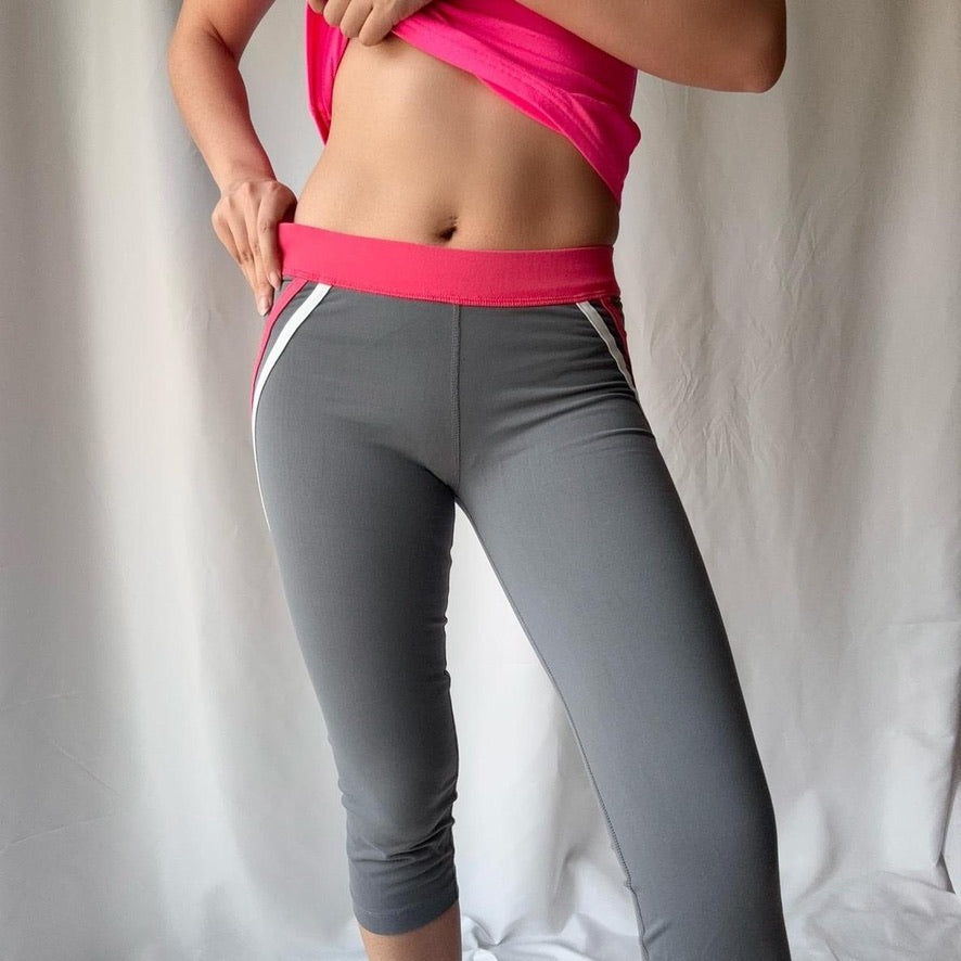Y2K Bebe Sport Pink Capri Set