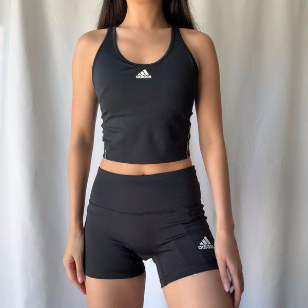 Adidas Black Training Tank + Short Set