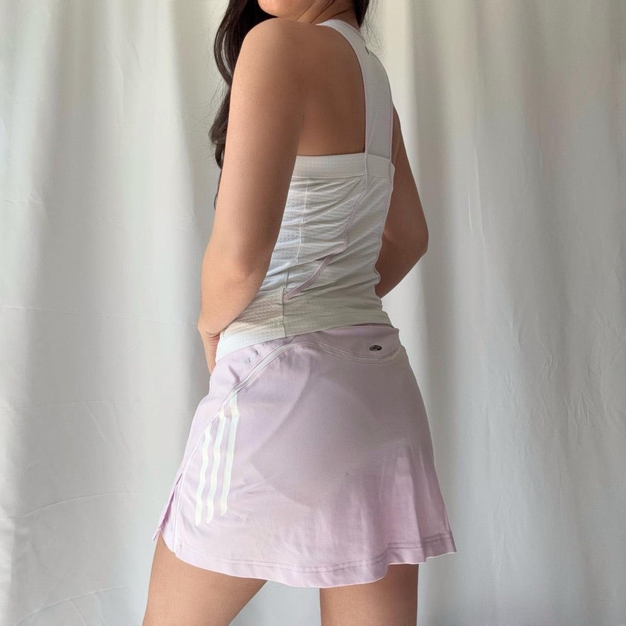 Adidas Mid 2000s Lilac White Tennis Skirt Set