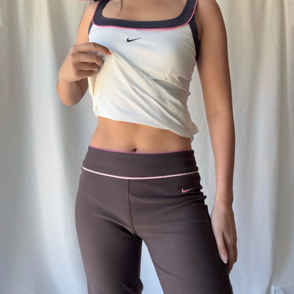 Nike Pink Black Brown and White Activewear Set