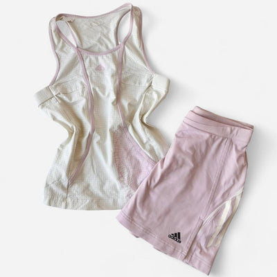 Adidas Mid 2000s Lilac White Tennis Skirt Set
