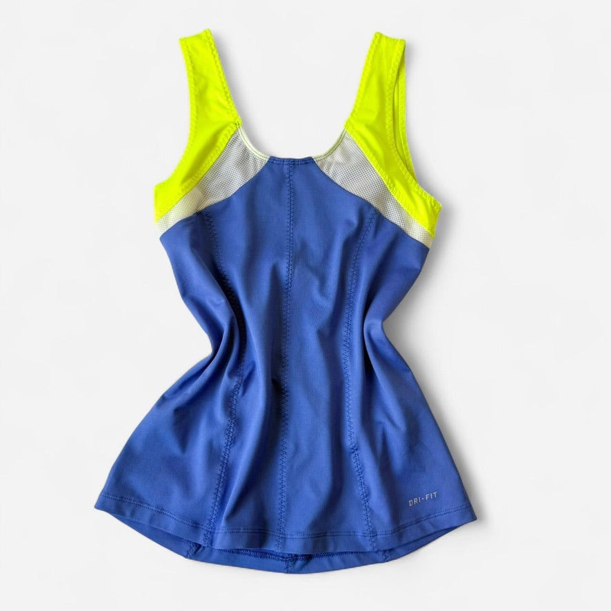 Nike 2010s Blue Neon Tennis Skirt Set