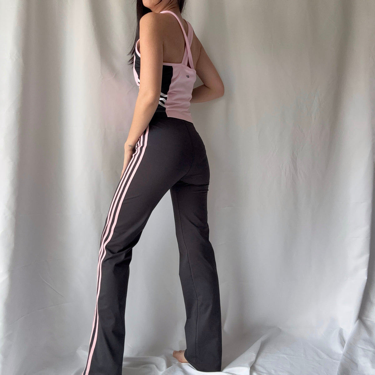 Adidas Y2K Pink Black Track Pant Set