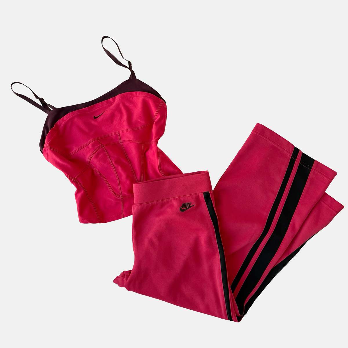 Nike Y2K Red Black Capri Set