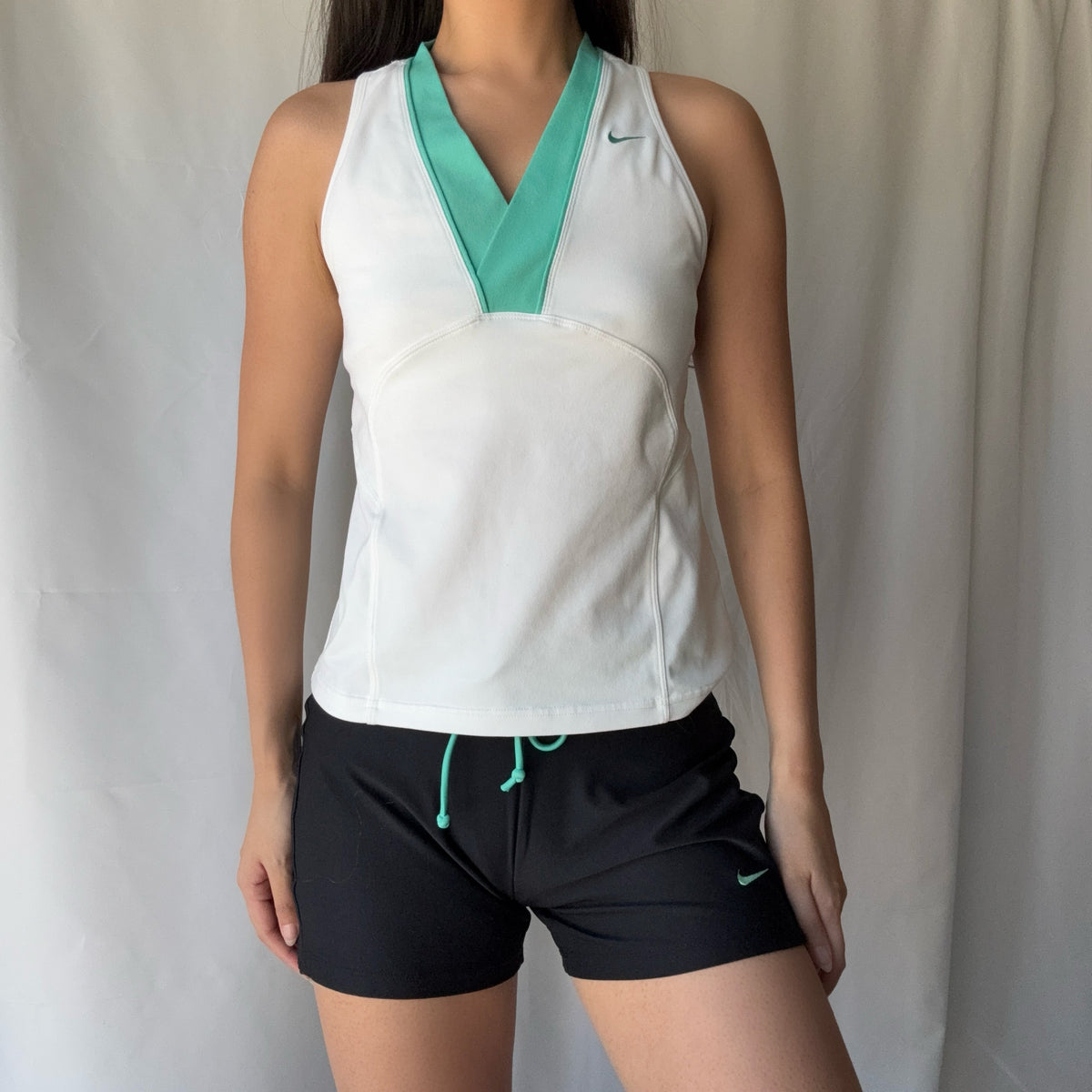 Nike Y2K Mint White Active Short Set Tennis Athleisure