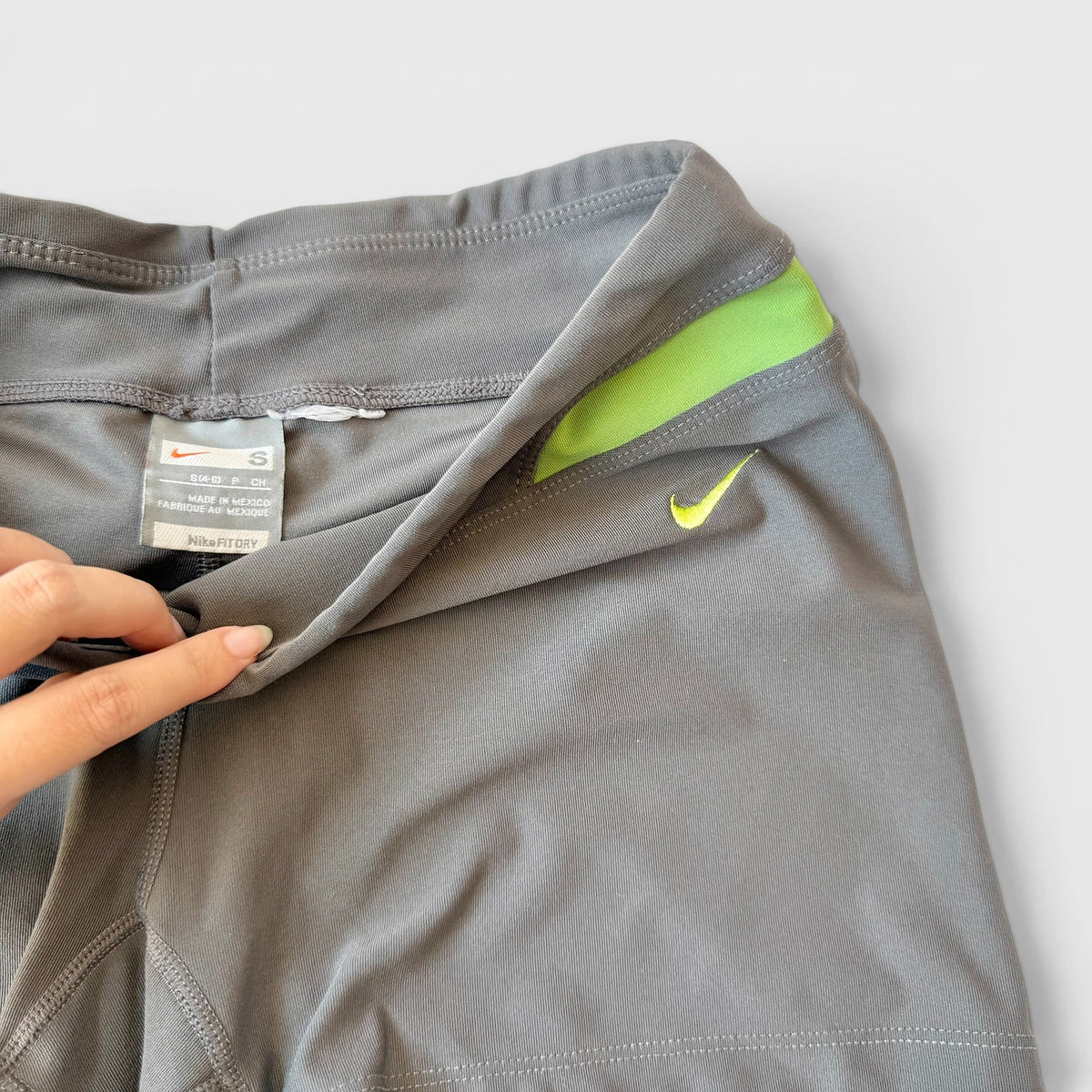 Nike Y2K Lime Tank Black Shorts Set Sporty Athleisure