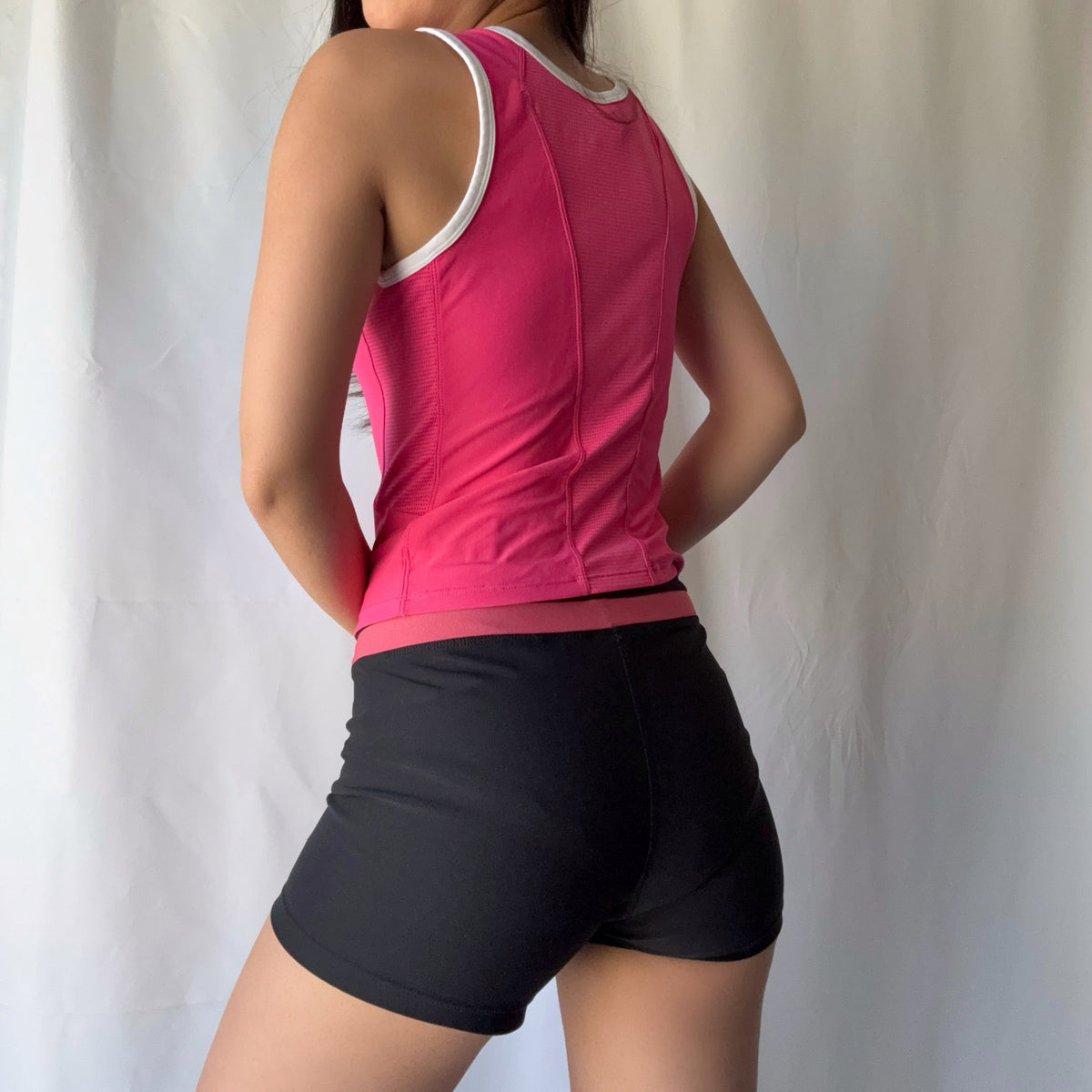 Nike Y2K Pink Black Athletic Short Set