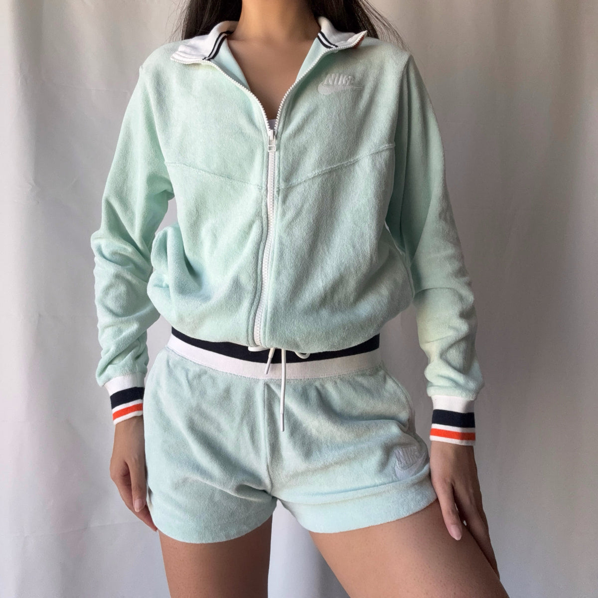Nike 2010s Mint Terry Cloth Lounge Short Set