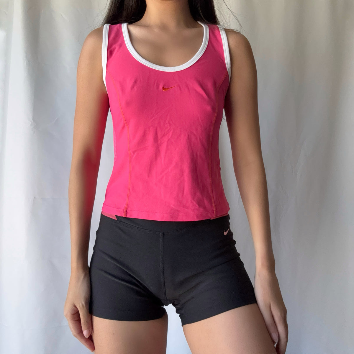 Nike Y2K Pink Black Athletic Short Set