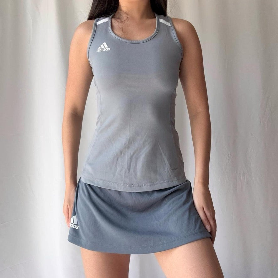 Adidas Gray Tank & Tennis Skirt Set
