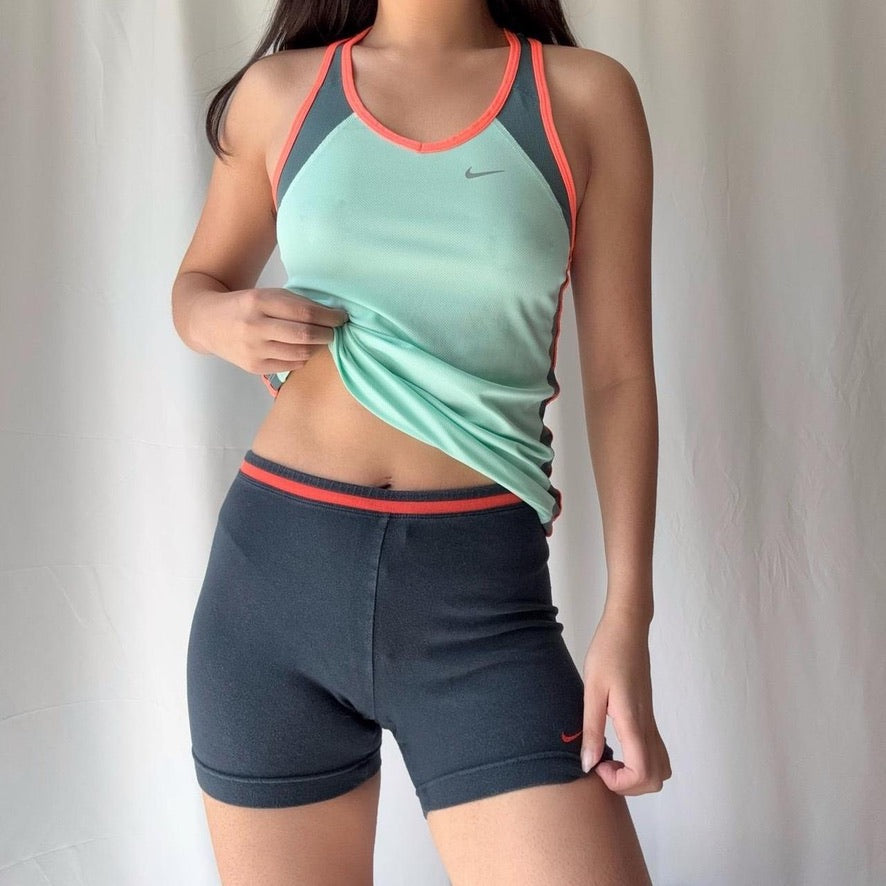 Nike Mixed Era Mint Black Short Set