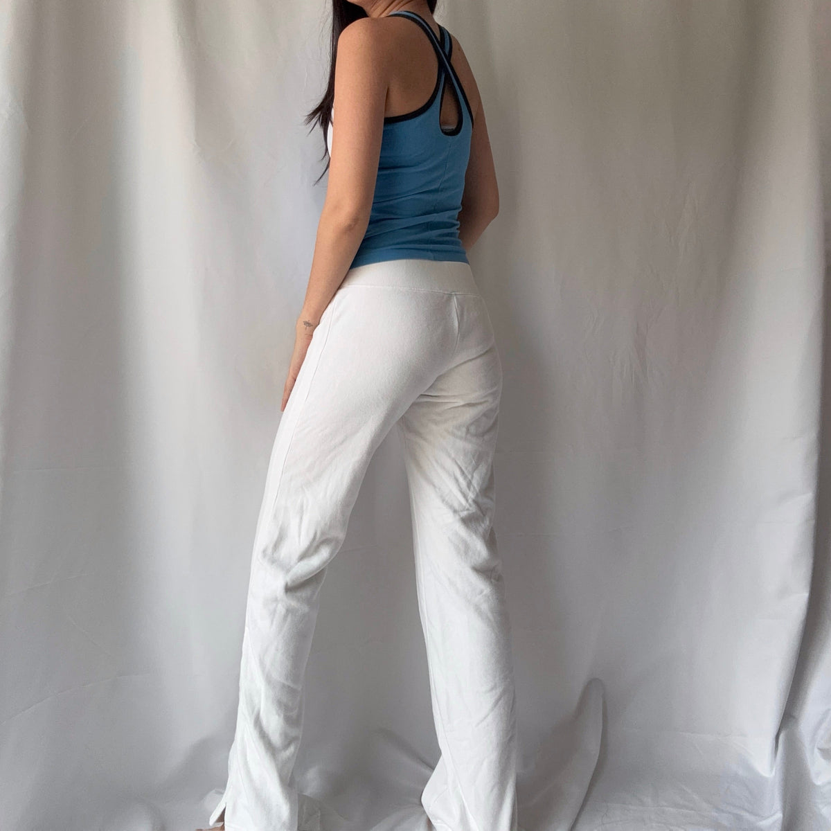 Nike Mixed Era Blue White Flare Pant Set