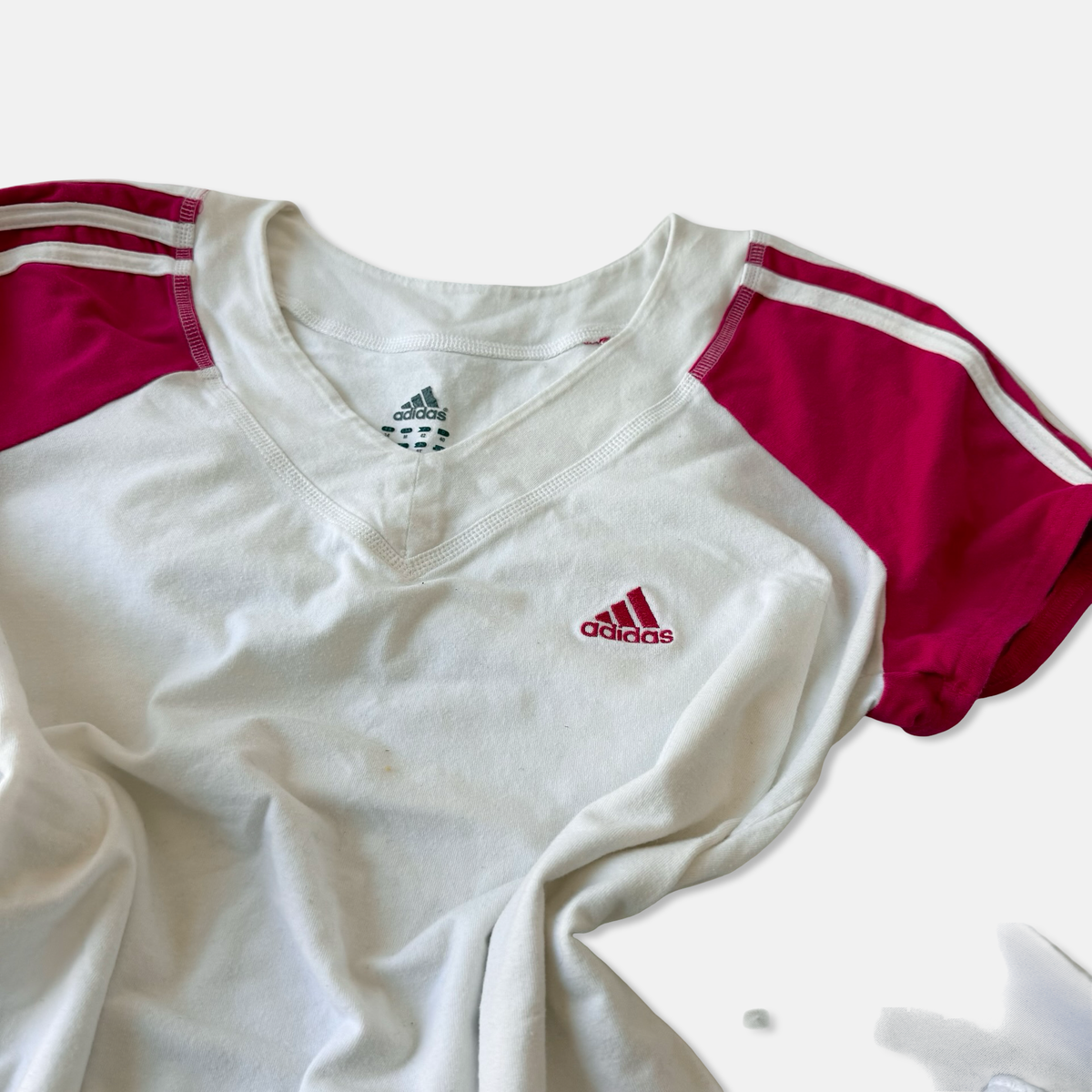 Adidas Late 2000s White Pink Athletic Short Set