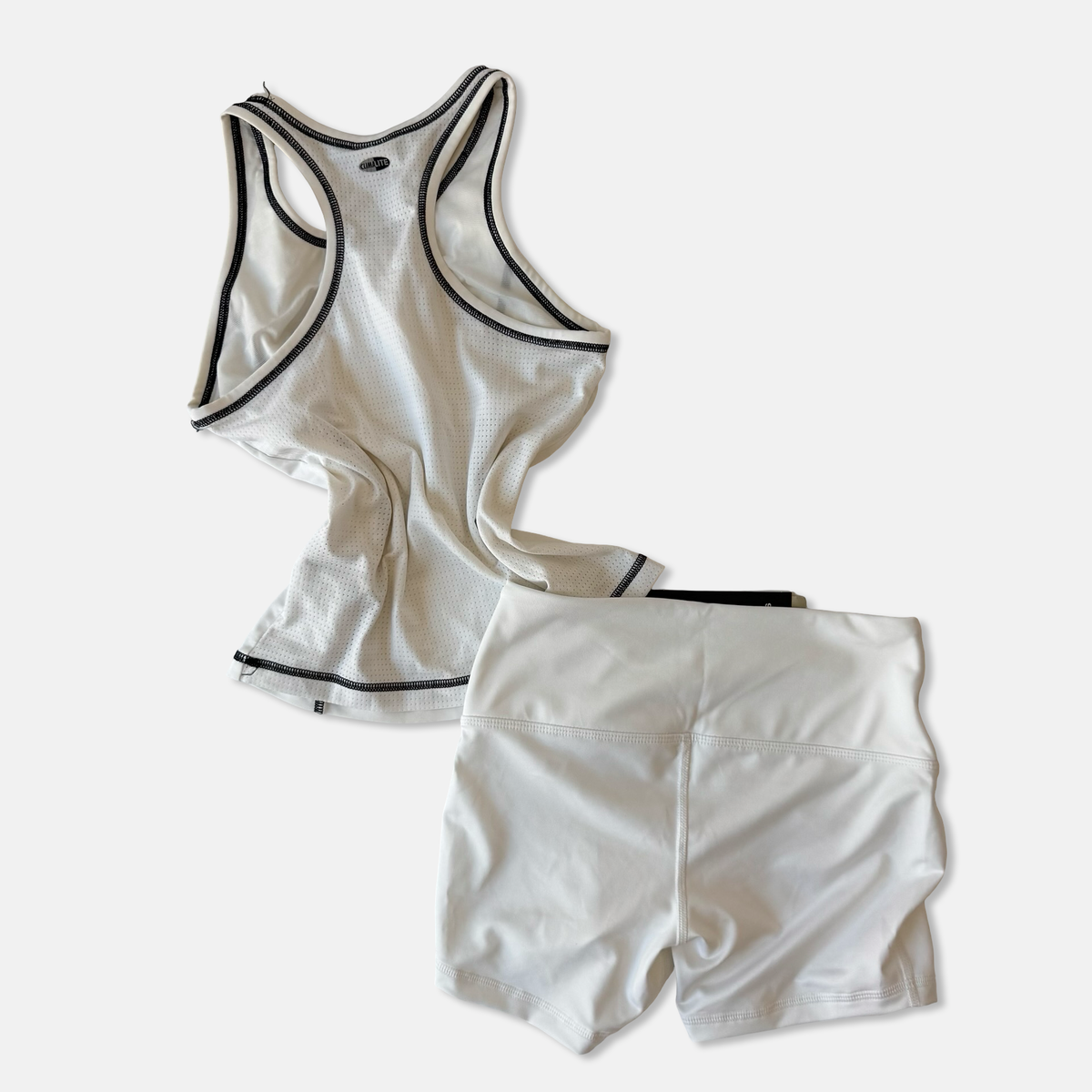 Adidas White Black Tennis Short Set