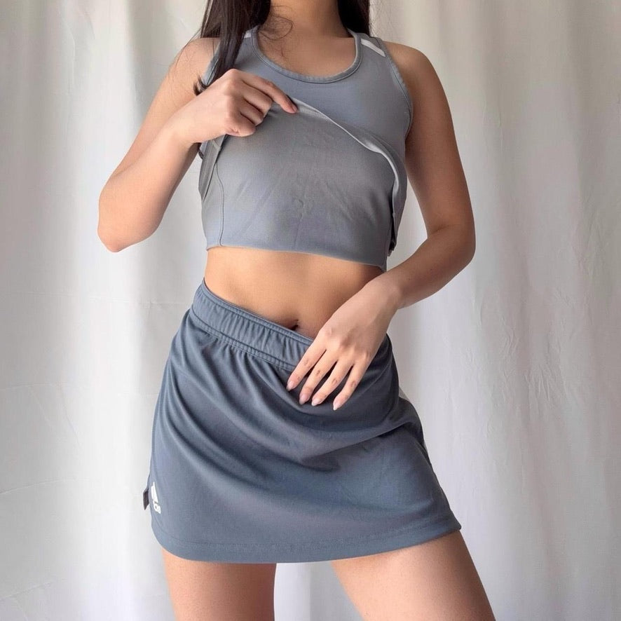 Adidas Gray Tank & Tennis Skirt Set