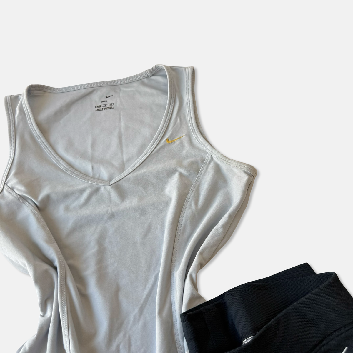 Nike Mixed Era Blue Gray Black Capri Set