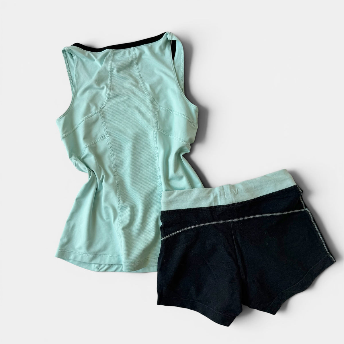 Nike Teal Black Active Short Set Mixed Era Athleisure