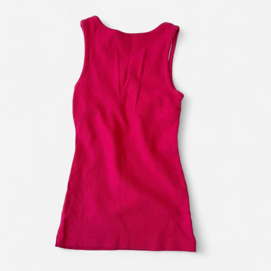 Adidas Late 2000s Pink Tank and Stripe Capri Set