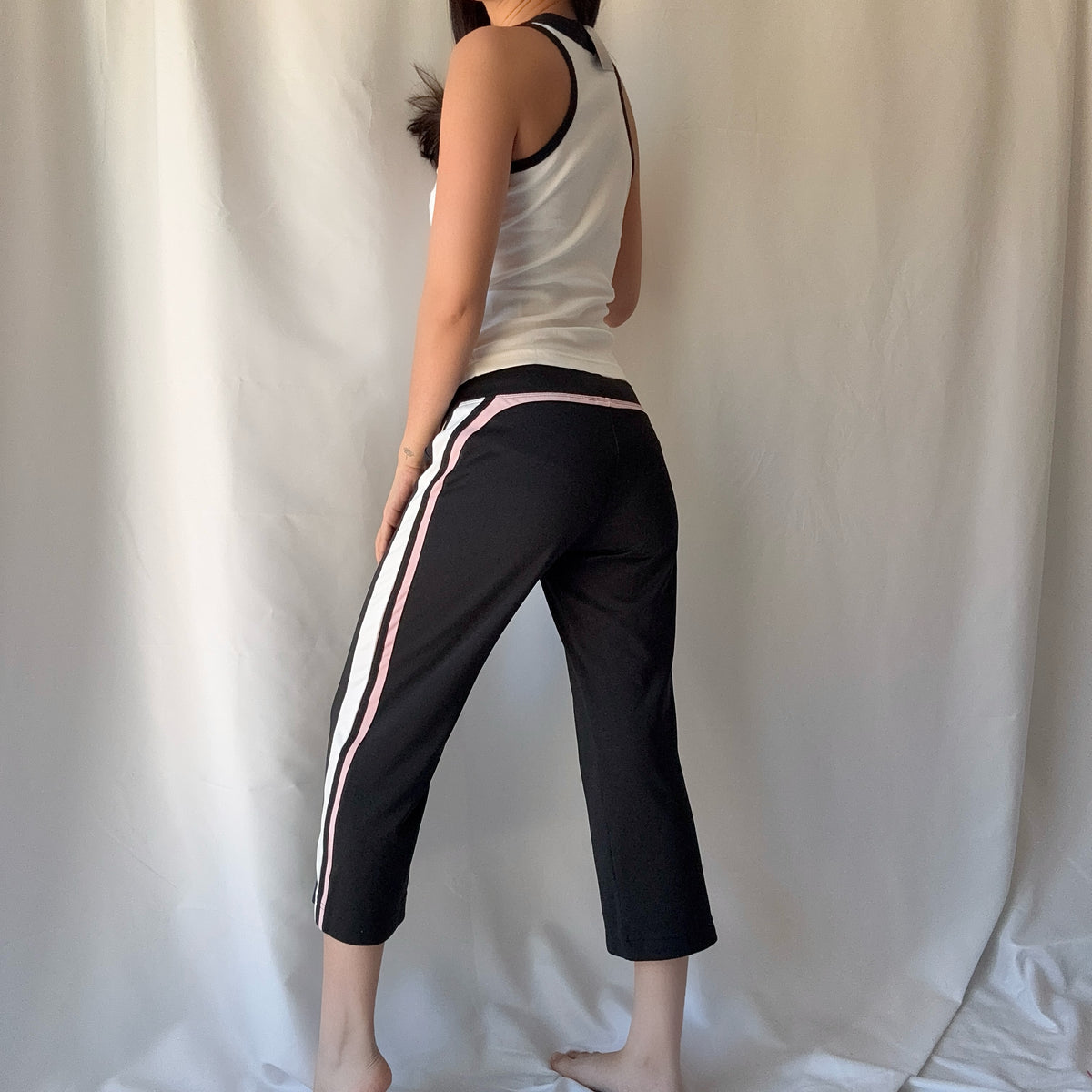 Nike Y2K Black White Capri Track Pant Set Sporty