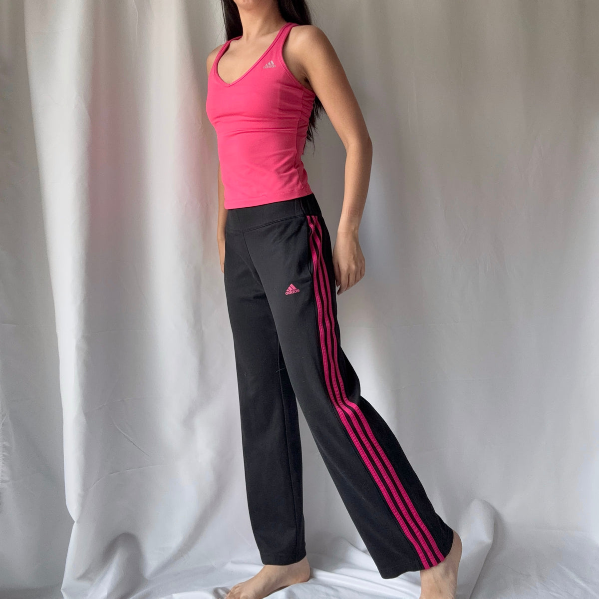 Adidas Mixed Era Pink Black Track Pant Set