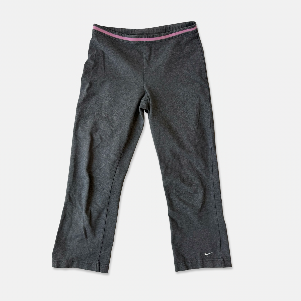Nike Mixed Era Pink Gray Capri Set