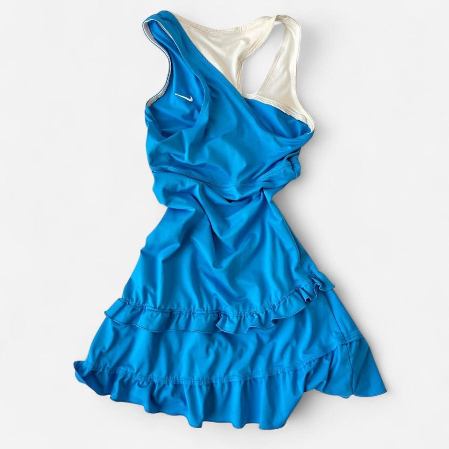 Nike 2011 Blue Tennis Dress with Ruffle Hem