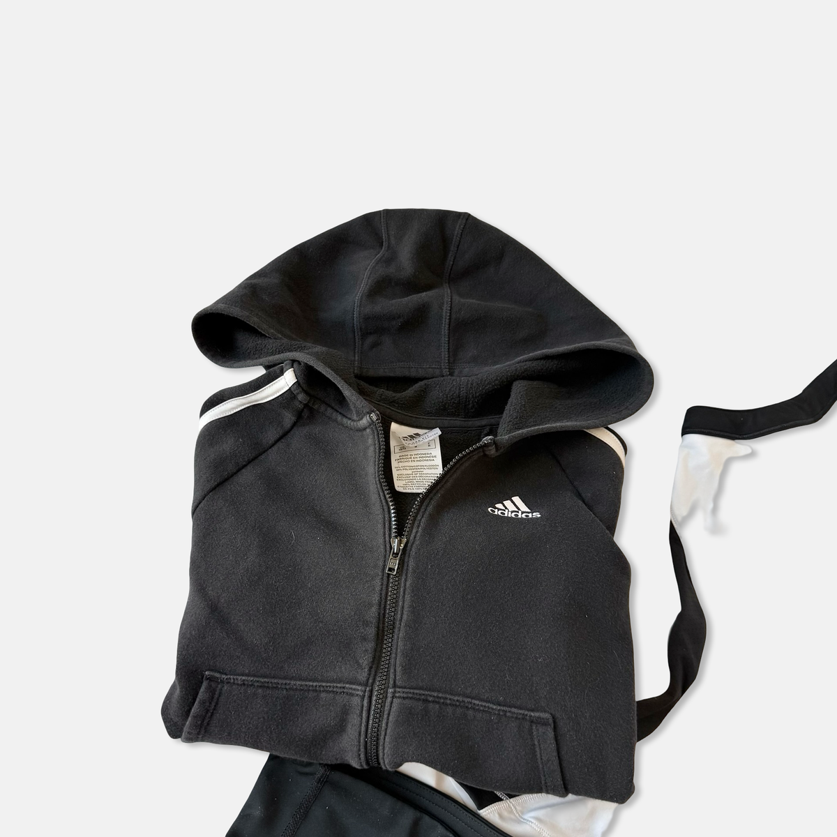 Adidas Mixed Era Black White 3 Piece Hoodie Short Set