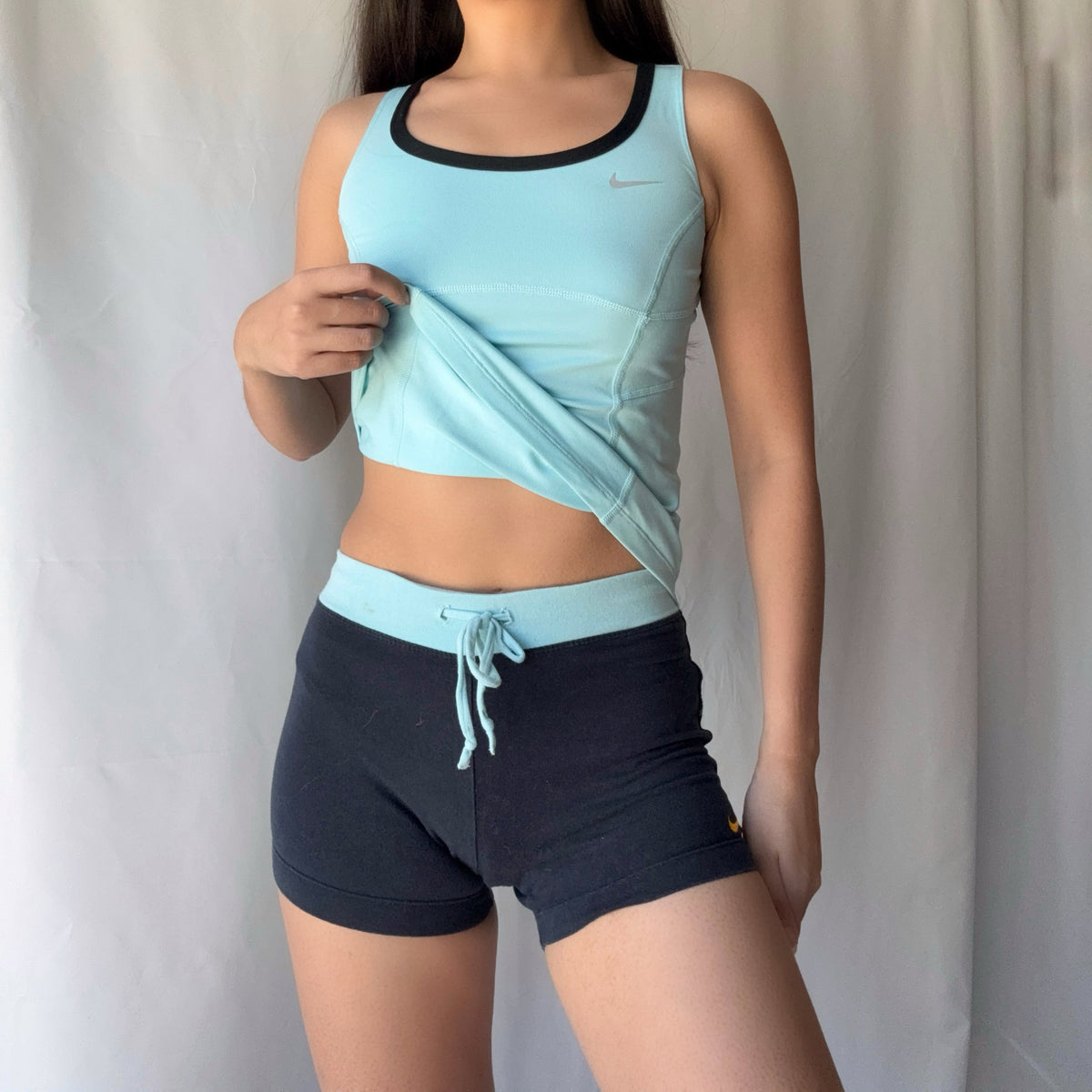 Nike Teal Black Active Short Set Mixed Era Athleisure