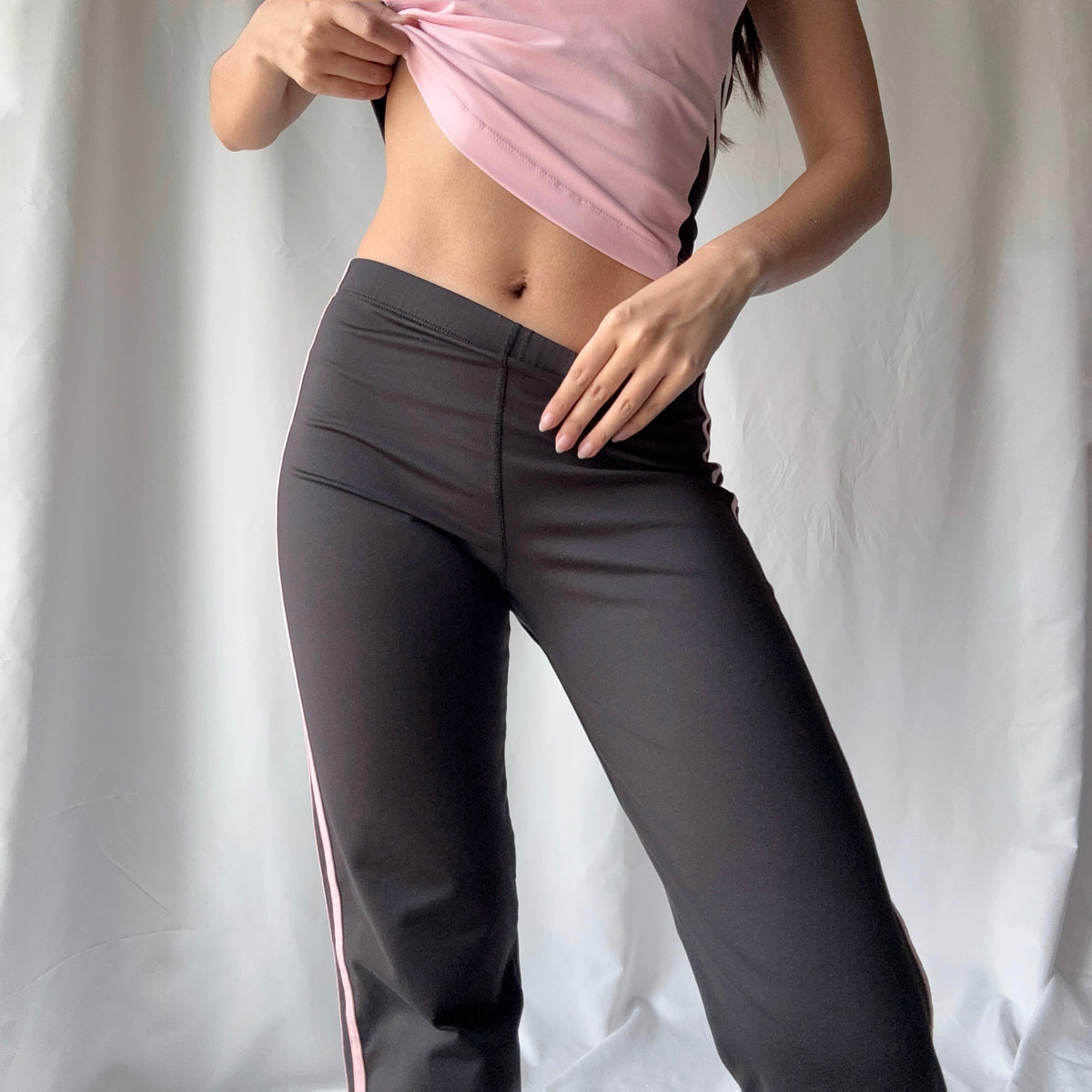 Adidas Y2K Pink Black Track Pant Set