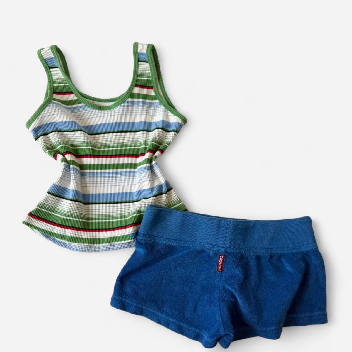 Nike Striped Tank + Shorts Lounge Set