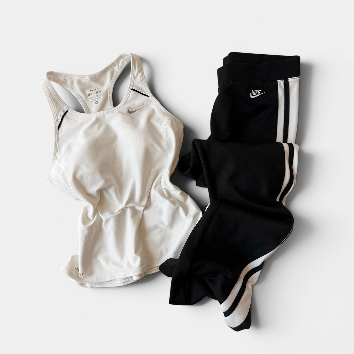 Nike Black White Track Pant Set Mixed Era Athleisure