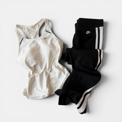 Nike Black White Track Pant Set Mixed Era Athleisure