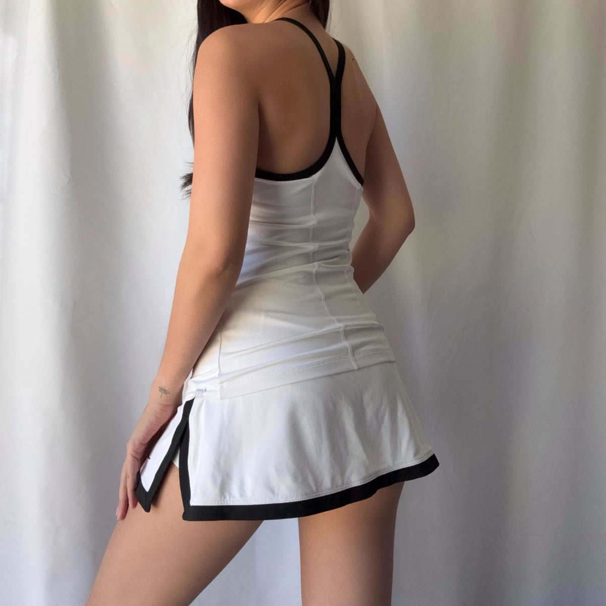 Nike White Black Tennis Skort Set