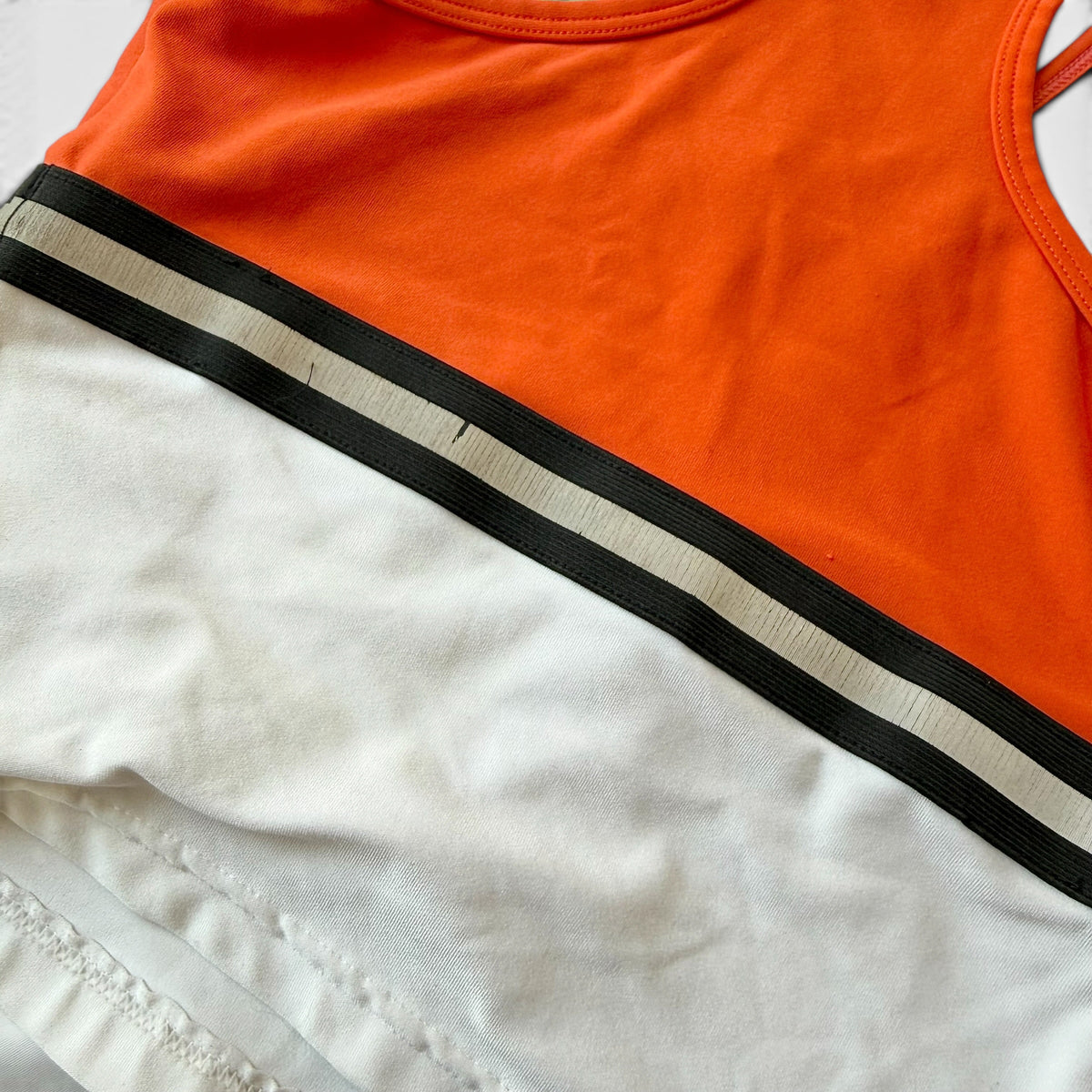 Nike Y2K Orange Grey Active Short Set Sporty