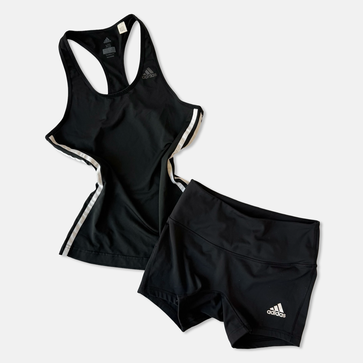 Adidas Black White Athletic Short Set