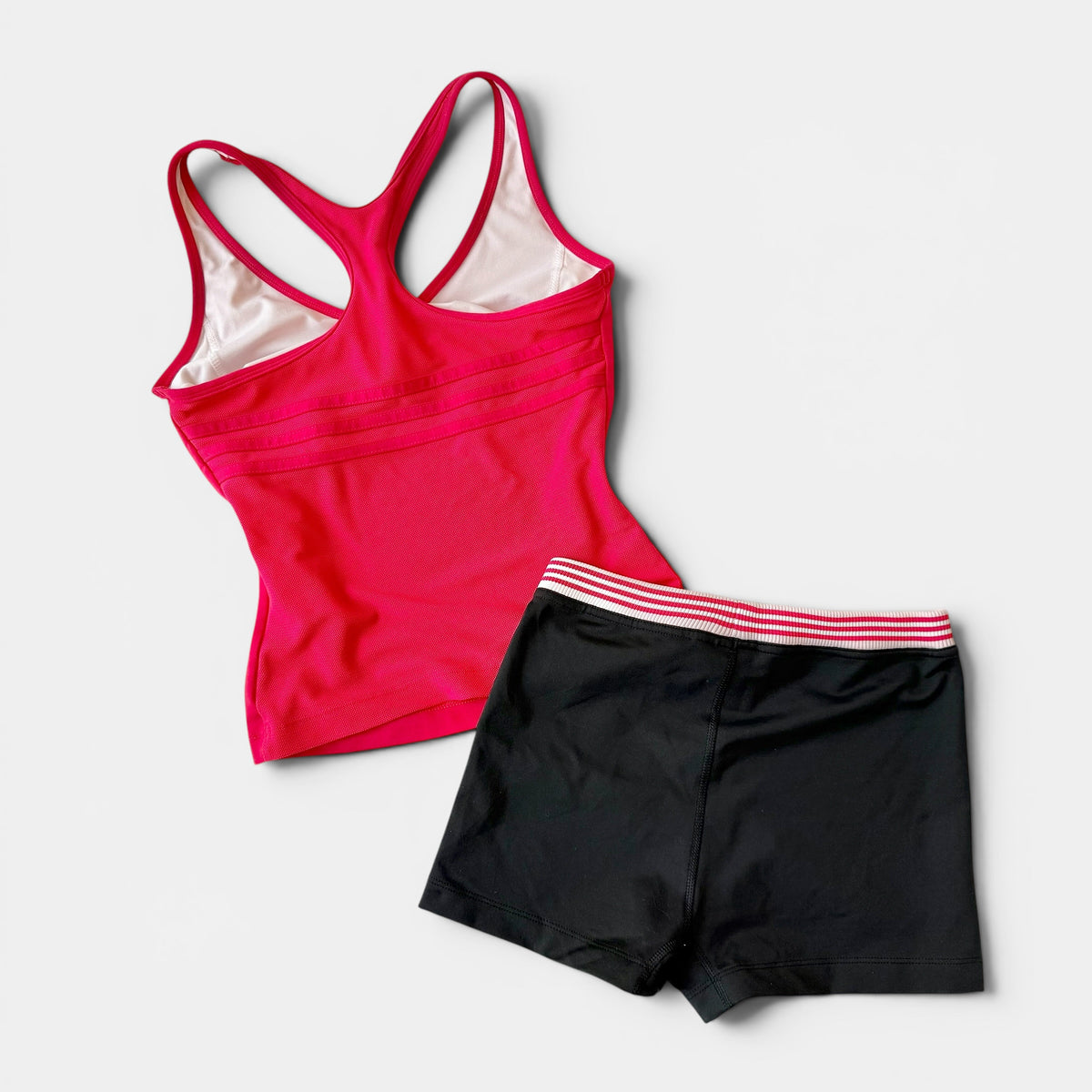 Adidas Y2K Hot Pink and Black Short Set