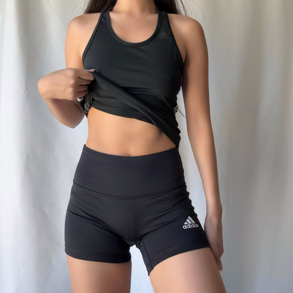 Adidas Black White Athletic Short Set