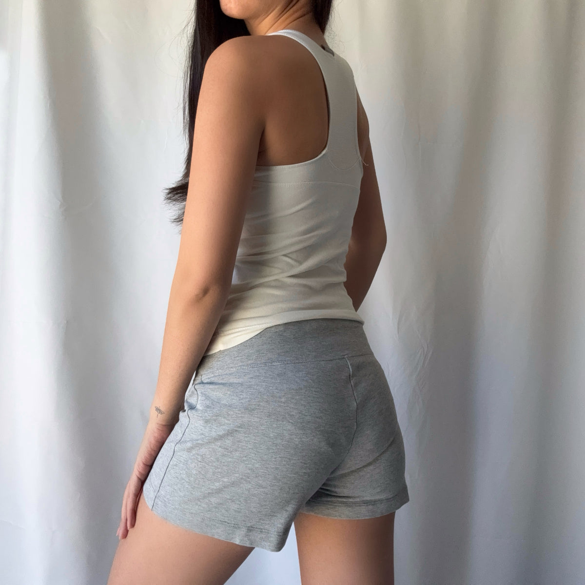 Nike Mixed Era White Gray Lounge Short Set