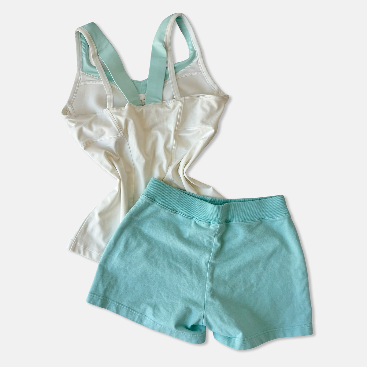 Nike Y2K Mixed Era Aqua Blue Lounge Short Set