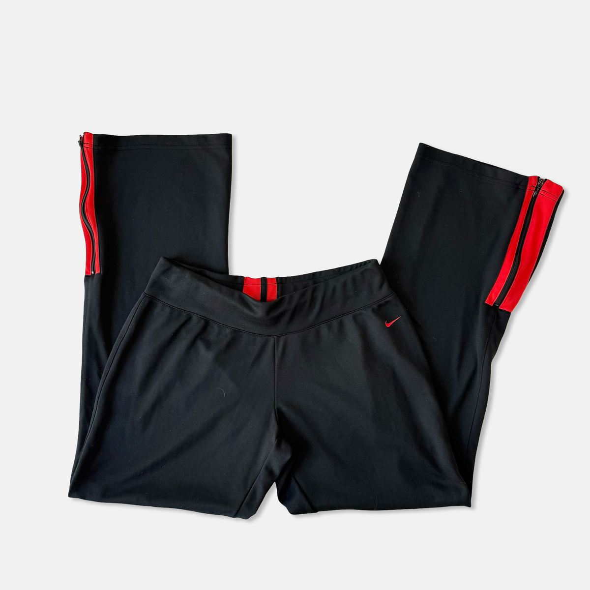 Nike Y2K Red Black Flare Pant Set