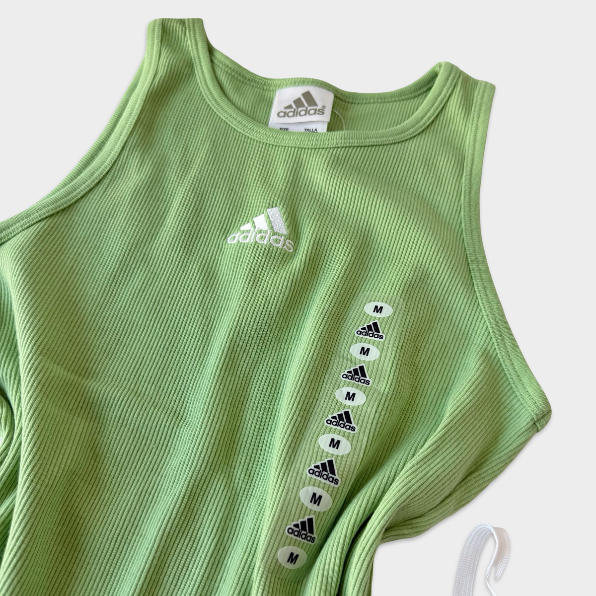 Adidas Vintage Y2K Green White Athletic Short Set