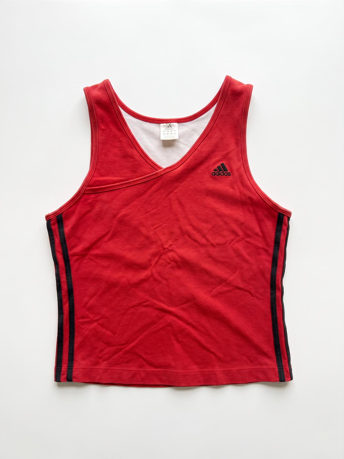 Adidas Y2K Red Black Wrap Tank Top