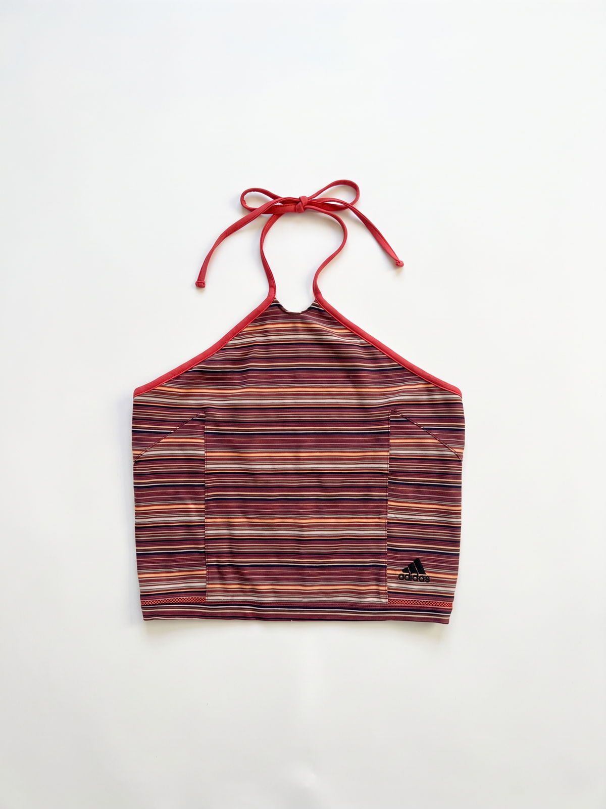 Adidas 90s Striped Halter Crop Top