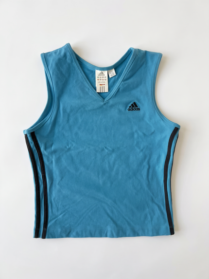 Adidas Y2K Blue Vneck Tank
