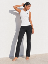 Adidas Y2K White Tank And Black Pants With Black Side Stripes