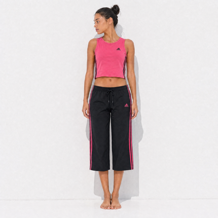 Adidas Y2K Pink Black Capri Set
