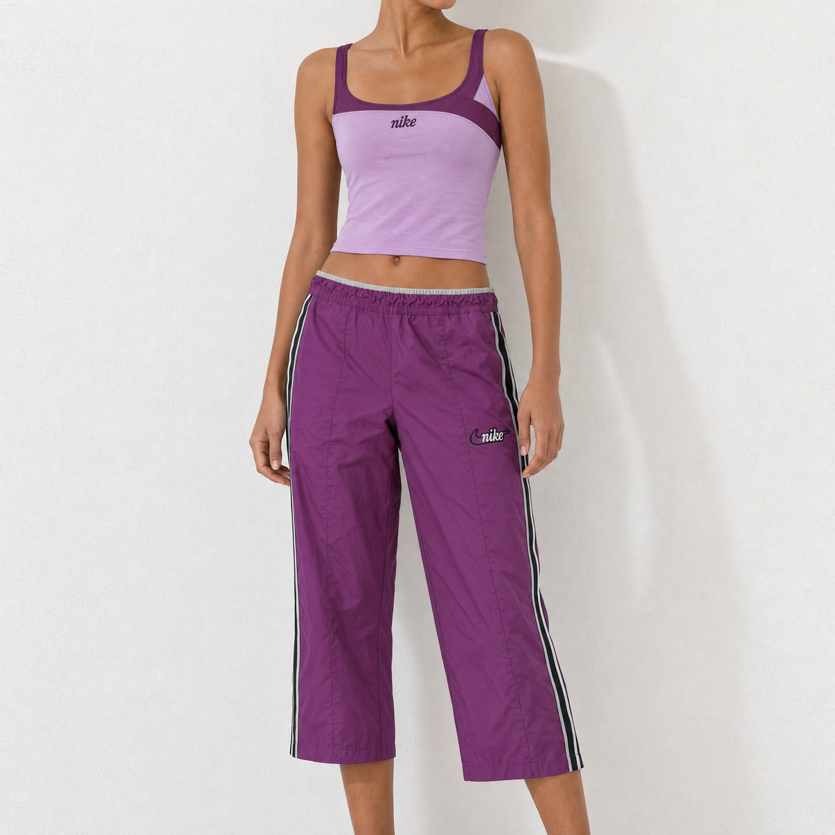 Nike Rare Y2K Purple Capri Set