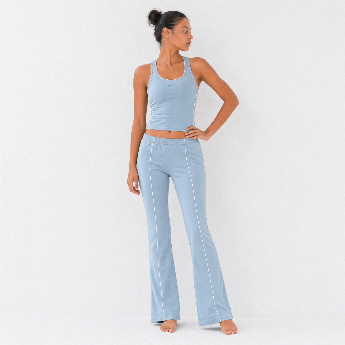 Nike Y2K Baby Blue Flare Pant Set